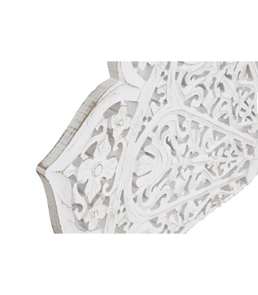Cabeceira de Cama Modelo Mandala - Madeira de Manga e MDF Natural 182x2x90 cm